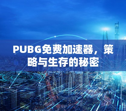 PUBG免费加速器,策略与生存的秘密