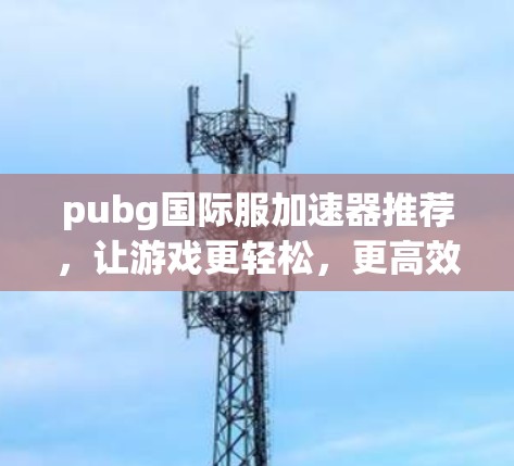 pubg国际服加速器推荐,让游戏更轻松,更高效