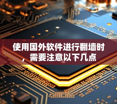使用国外软件进行翻墙时,需要注意以下几点