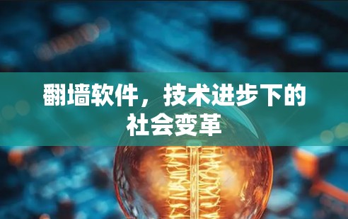 翻墙软件,技术进步下的社会变革