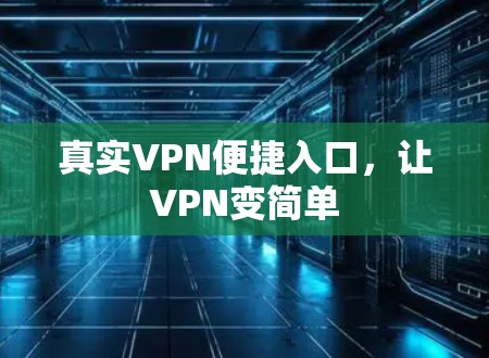 真实VPN便捷入口，让VPN变简单