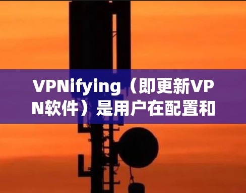 VPNifying（即更新VPN软件）是用户在配置和使用VPN时非常重要的一步，确保VPN的安全性和兼容性。以下是几种常见的VPNifying更新方法，适用于大多数常用的VPN软件